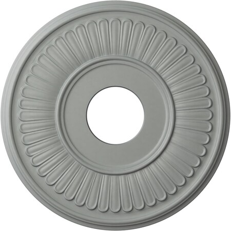 Ekena Millwork Berkshire Ceiling Medallion (Fits Canopies up to 7"), 15 3/4"OD x 3 7/8"ID x 3/4"P, Primed White CM15BE